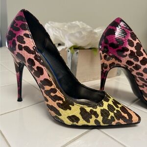 Leopard Print Stiletto Heels